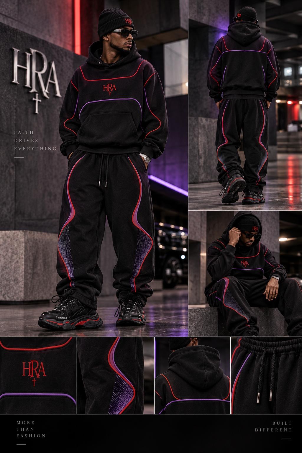 HRA piping, stitching and garment detail